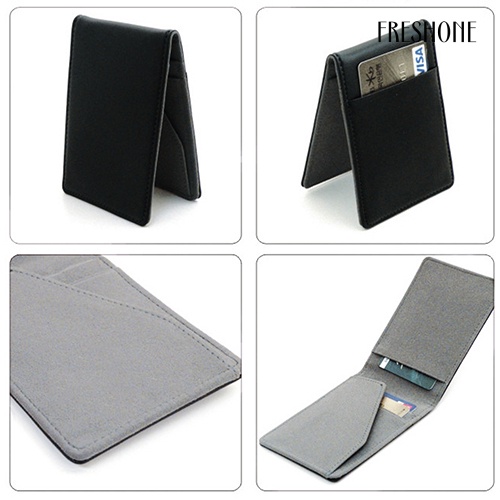 New arrivel men \ 's fashion faux leather money clip slim wallet id chủ thẻ tín dụng