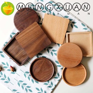 Miếng lót ly bằng gỗ óc chó cách nhiệt tiện dụng cho tô/ly cà phê hình tròn/vuông trang trí nhà cửa đẹp mắt
