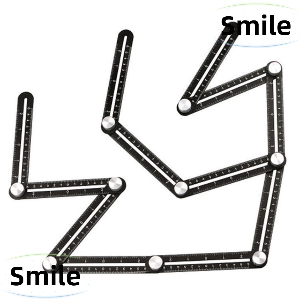 Bộ định vị mở ngói smile, thước đo góc 12-mặt bằng hợp kim nhôm, thợ thủ công tạo tác lát gạch có thể điều chỉnh