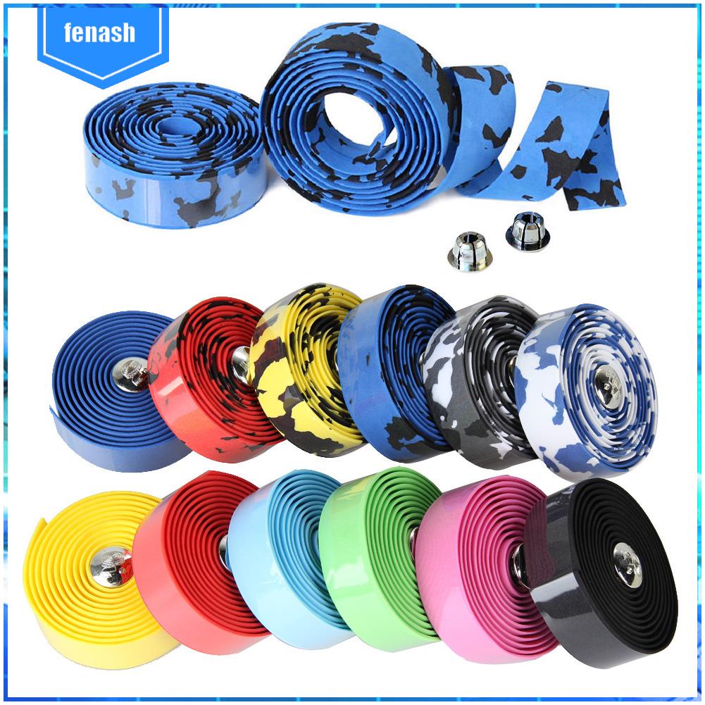 Fixed gear 2pcs road xe đạp tay lái băng tay cầm thanh tay cầm băng có đầu cắm cuối