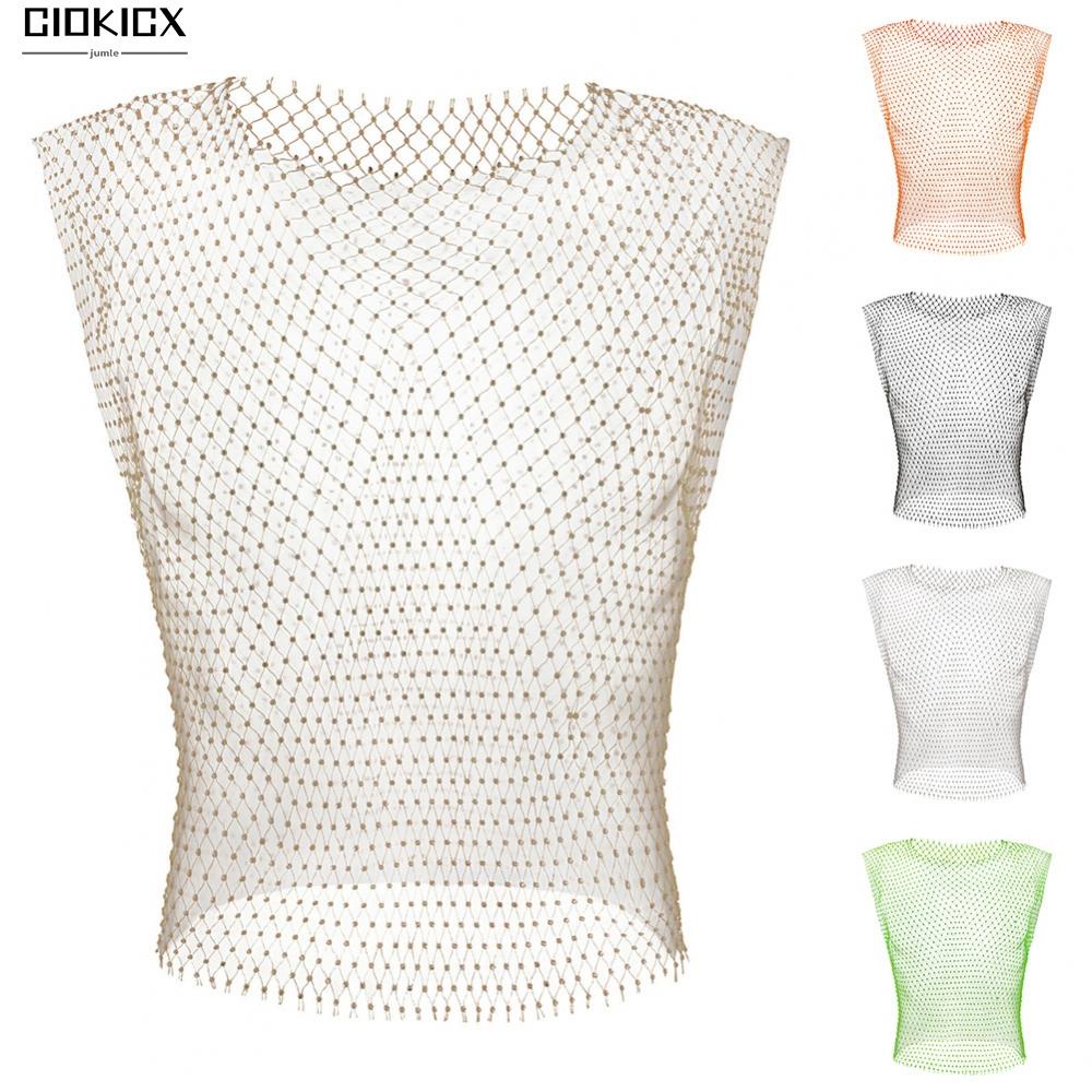 Nam gay vest 1pc nam nóng sexy lưới nylon vuông cổ áo căng bodysuit