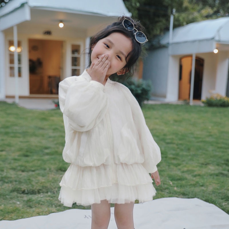 Váy cho bé gái 2023 trẻ em mới thời trang váy vải tuyn công chúa màu hồng