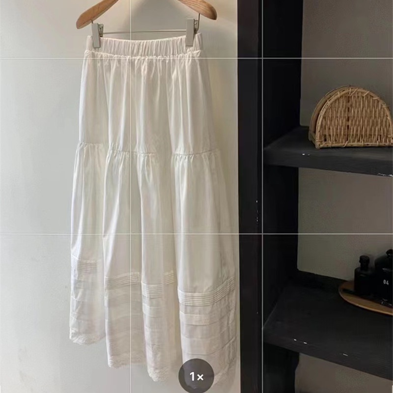 Váy nữ 2023 mới mùa hè phong cách hàn quốc giảm béo eo cao váy dài thanh lịch