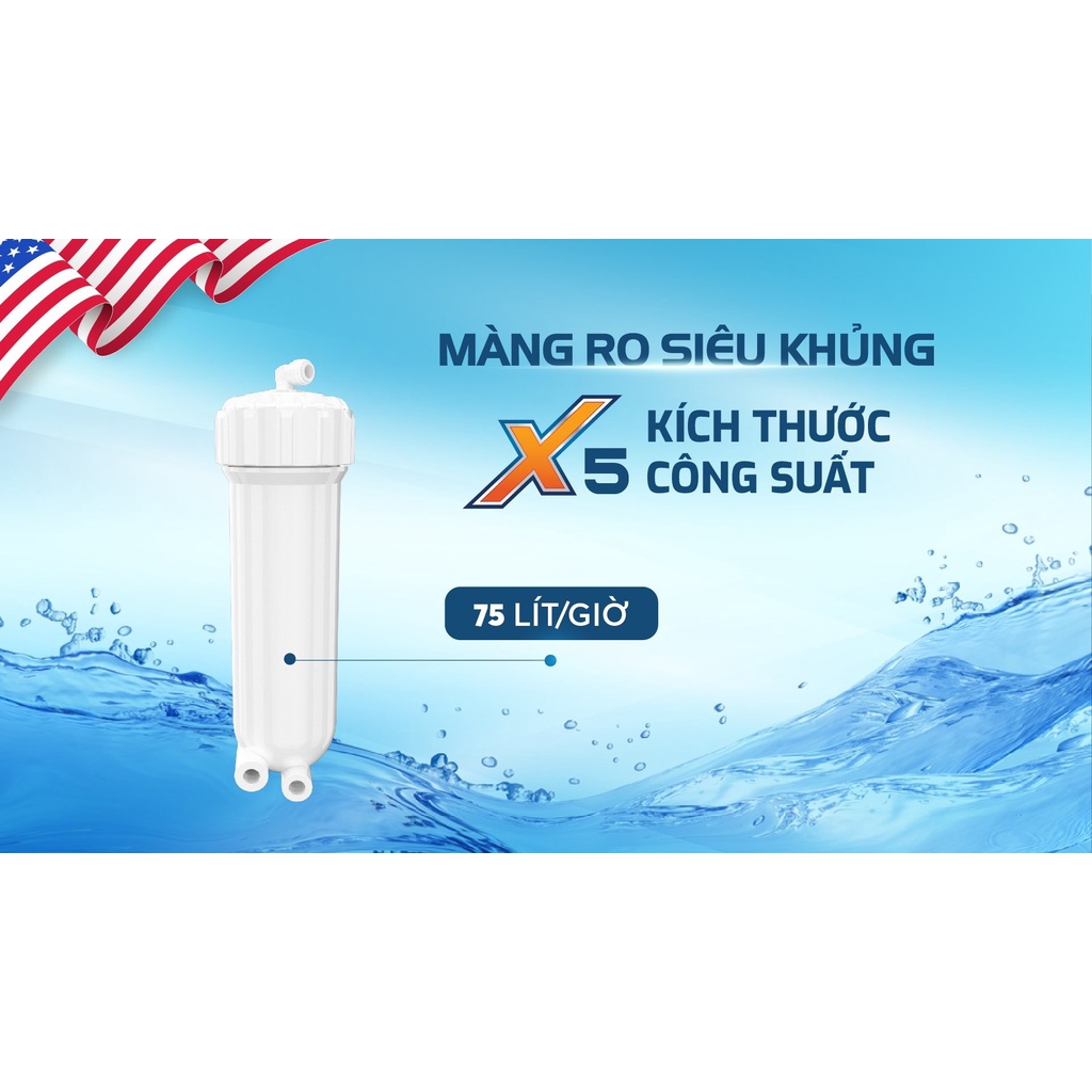 MÁY LỌC NƯỚC KAROFI KAQ-U99 ,10 LÕI LỌC CÔNG NGHỆ SMAX MẠNH MẼ, Bảo hành 36 tháng.