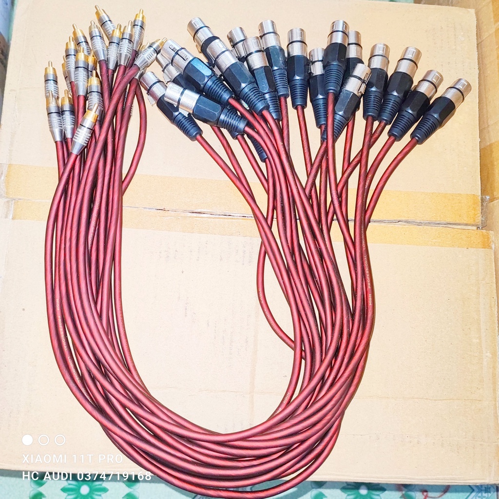 Dây CANON - AV - dây cáp âm thanh - Dây  Jack  Canon  Cái  ra hoa sen loại đẹp có bọc nhiễu chịu lực