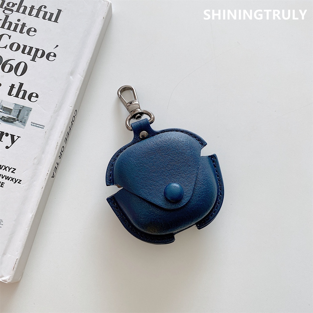 Sang Trọng Vỏ Da Bảo Vệ Hộp Sạc Tai Nghe samsung galaxy buds fe pro / buds live / galaxy buds 2 / buds 2 pro Có Móc Khóa