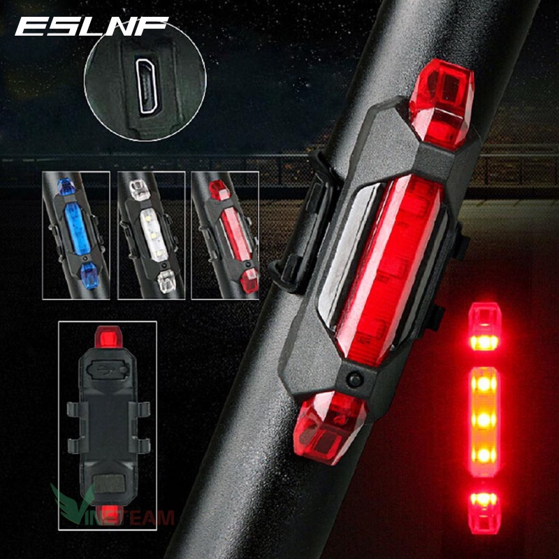 ESLNF 5 Đèn Led Xe Đạp Đèn Hậu Mtb Đèn Cảnh Báo Xe Đạp Có Sạc Usb Đèn Hậu Xe Đạp Đèn Gắn Xe Đạp