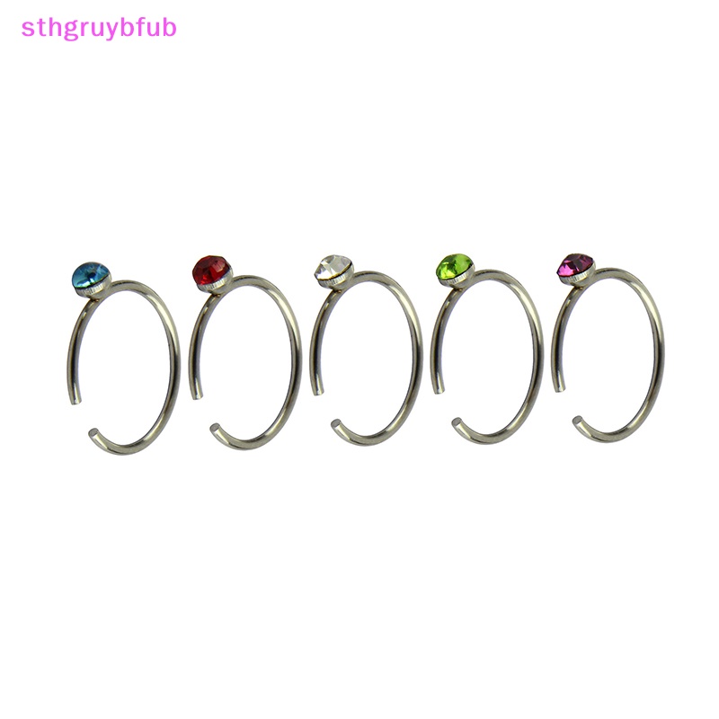 Sthb 40/60/120/160 cái bộ thời trang pha lê c hình dạng mũi vòng thép không gỉ nhiều màu uốn cong mũi đinh tán cho nữ trang sức vn