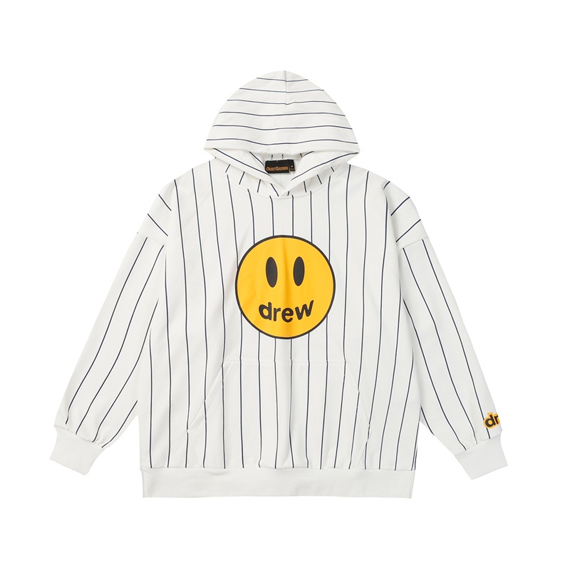 Xu hướng cổ điển dr666ew cặp đôi thời trang hoodies sọc mặt cười in thường dài tay áo chui đầu có mũ trùm đầu cộng với kích thước unisex
