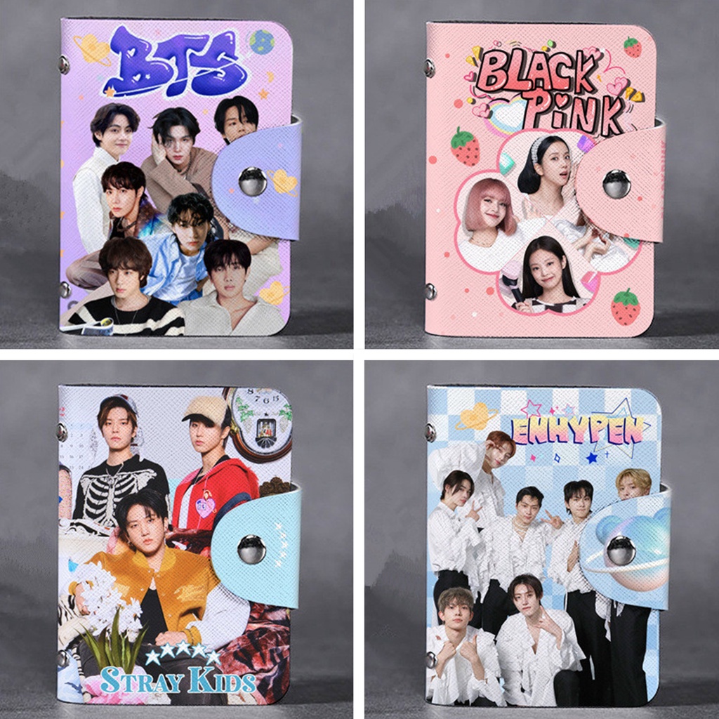 1pc bt-s twice black-pink enhypen cards holder stray kids bangtan boys black pink lomo card bag photocards collection book cheap ht