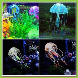 Sứa silicone dạ quang nhiều màu dùng cho trang trí bể cá