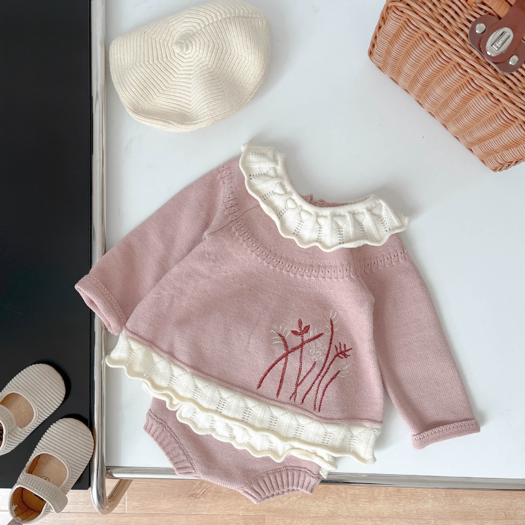 Bộ bé gái chia công chúa đan netflix bộ hai mảnh thời trang