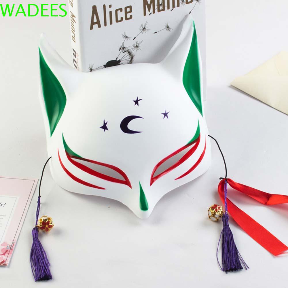 Wadees cosplay mặt nạ hand-painted with tua & bell headwear anime mask plastic cosplay demon slayer