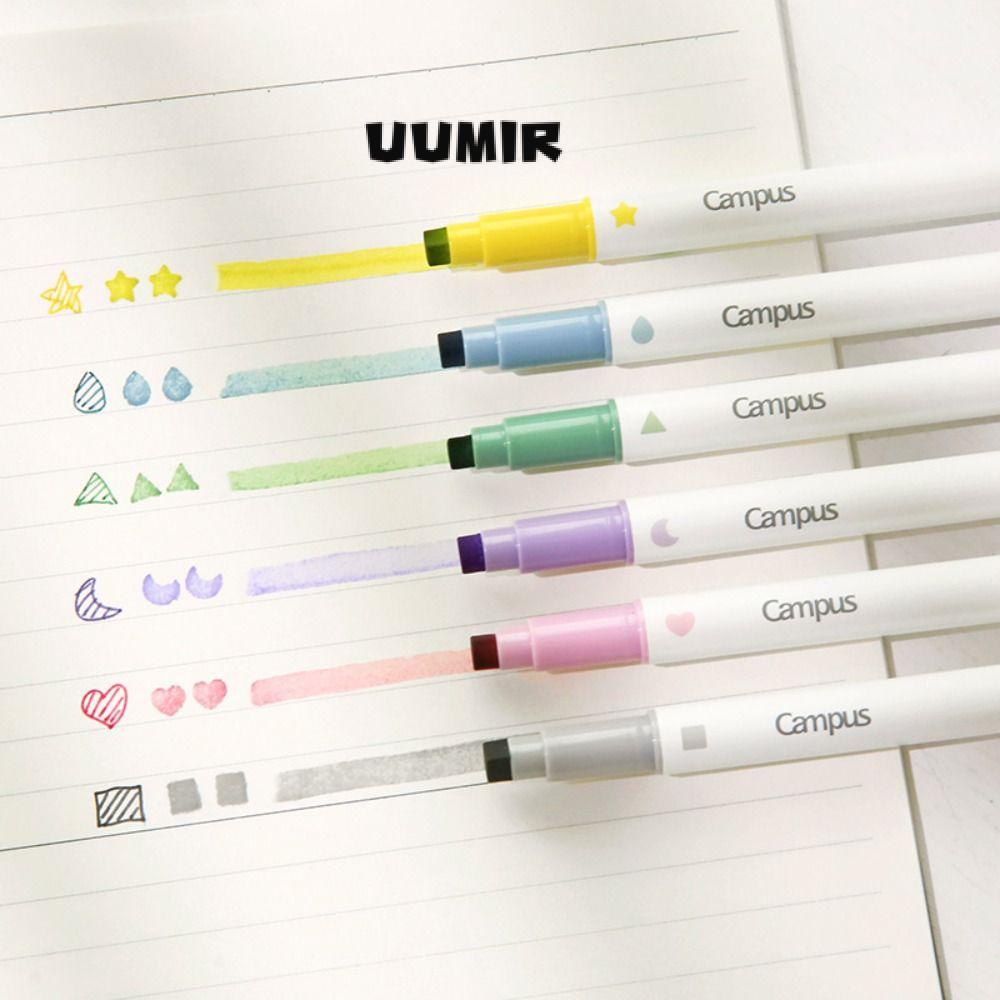 UUMIR Cọ vẽ đồ dùng học tập dụng cụ vẽ chất lượng cao 6 mẫu khác nhau tài khoản tay bút đánh dấu nghệ thuật