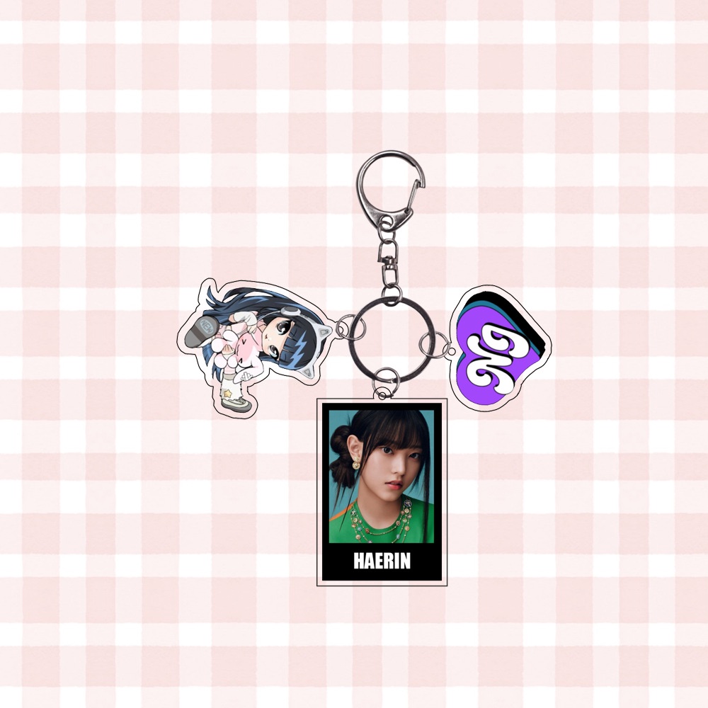 Nhóm nhạc nữ hàn quốc newjeans phong cách ngoại vi danielle haerin hanni minji hyein keychain bag mặt dây chuyền