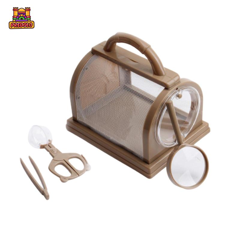 Predolo chèn trình xem lúp ngoài trời bộ dụng cụ khoa học catcher hộp quan sát kính lúp cho trẻ em quà tặng sinh nhật