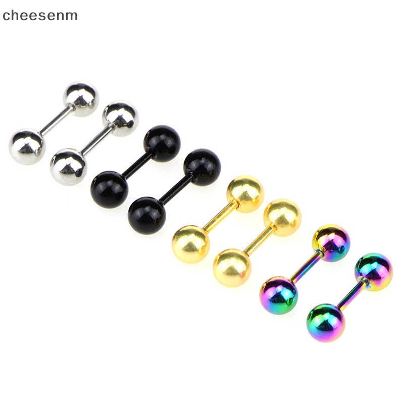 Cheesenm thép không gỉ barbell ear cartilage tragus helix stud bar earrings vn