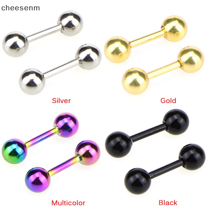 Cheesenm thép không gỉ barbell ear cartilage tragus helix stud bar earrings vn