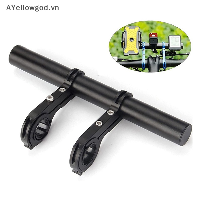 Ayellowgod 20cm tay lái xe đạp có thể tháo rời đèn pha xe đạp mở rộng thanh giá đỡ máy tính giá đỡ đèn vn