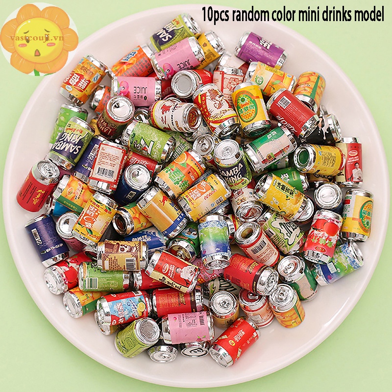 Vastji 10 cái dollhouse mini mô phỏng đồ uống nhà búp bê trang trí nhà bếp búp bê phụ kiện nhà giả vờ chơi đồ chơi vn