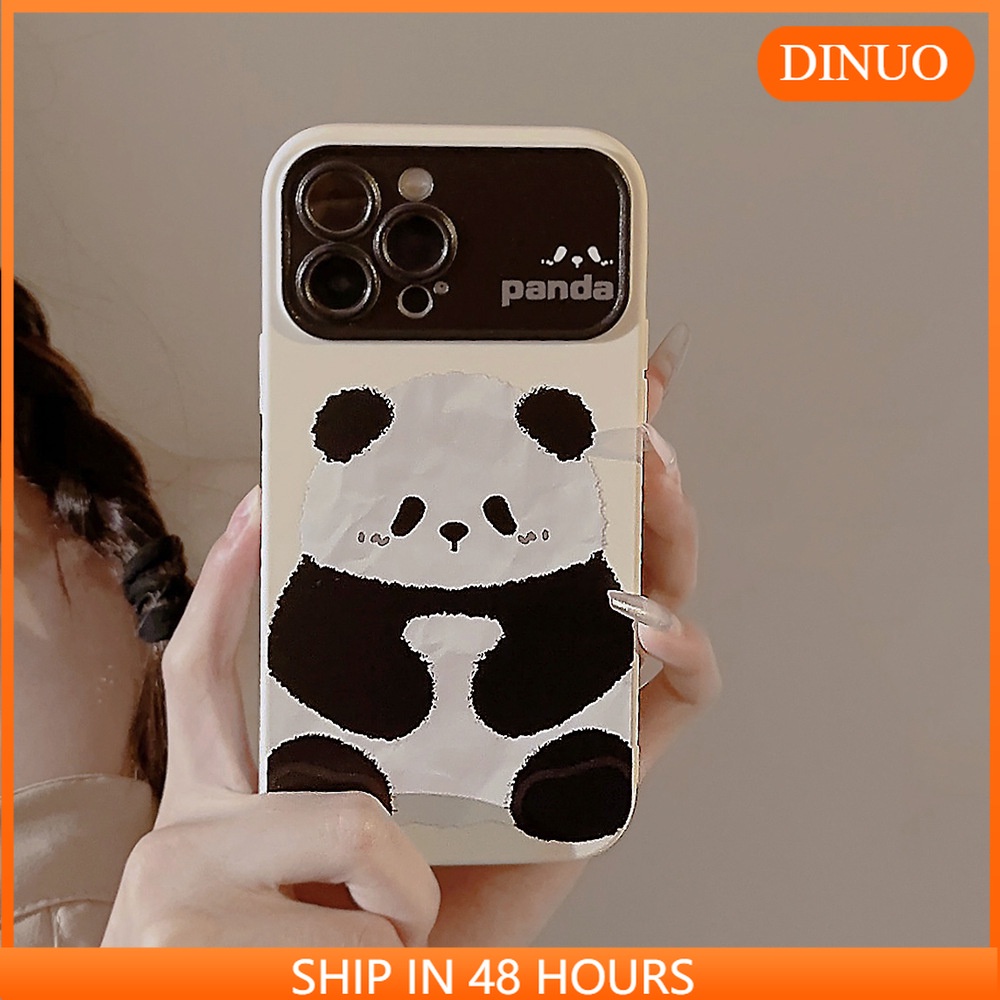Vỏ điện thoại panda ngồi màu be thích hợp cho iphone14promax/13/12/11/xr/x/x/xmax/7/8plus-dinuo/TX