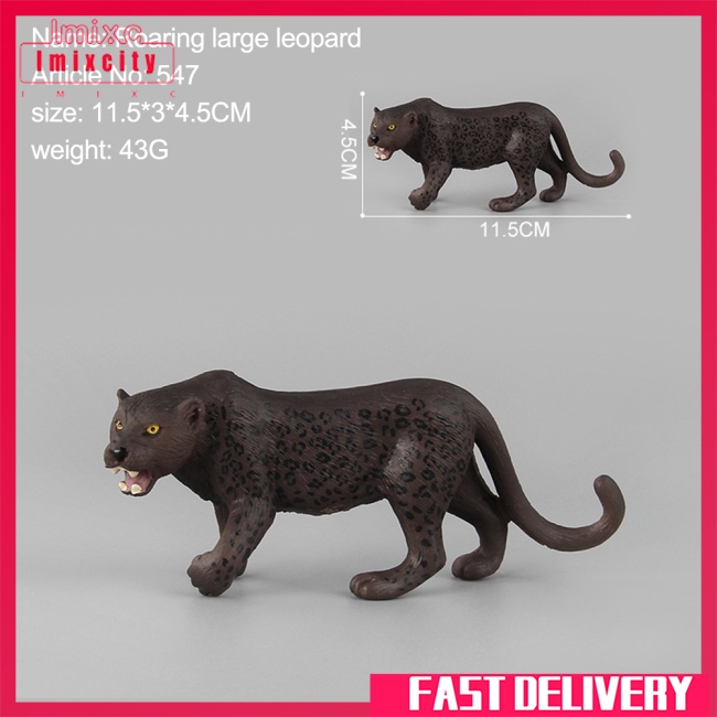 Imixcity mô phỏng mô hình động vật đồ chơi hình hành động tĩnh con báo hoang dã trang trí trẻ em thu thập quà tặng đồ chơi