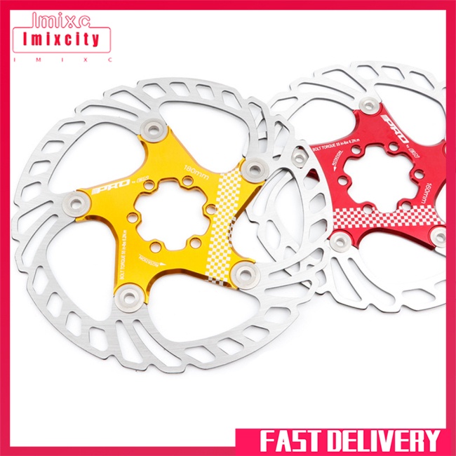 Imixcity mtb 140/160/180 / 203mm đĩa phanh xe đạp đường bộ phanh xe đạp nổi sáu đĩa đinh cho phanh xe đạp leo núi