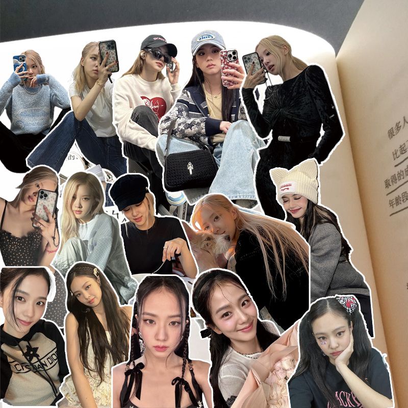 Sticker blackpink Miếng Dán Trang Trí Điện Thoại / Vali / Sổ Tay Hình lisa kim ji-soo jennei rose blackpink Chống Thấm Nước
