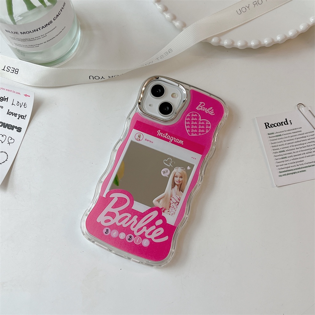Barbie mirror wave border case iphone tương thích với iphone 11 11 11 pro max