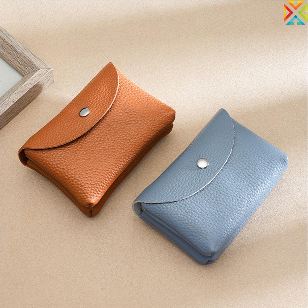 Retro da thật ví tiền xu dây kéo ví nhỏ chủ thẻ túi xách tay nam da bò ví đựng tiền phụ nữ túi đựng tai nghe