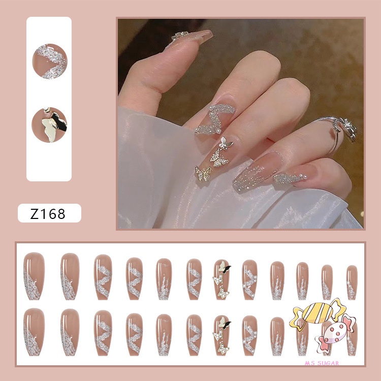 YADORNOS Móng tay giả quan tài bấm móng tay kiểu pháp móng tay kiểu pháp mẹo làm móng đầy đủ bảo hiểm móng tay mẹo làm móng tay giả bảo hiểm đầy đủ