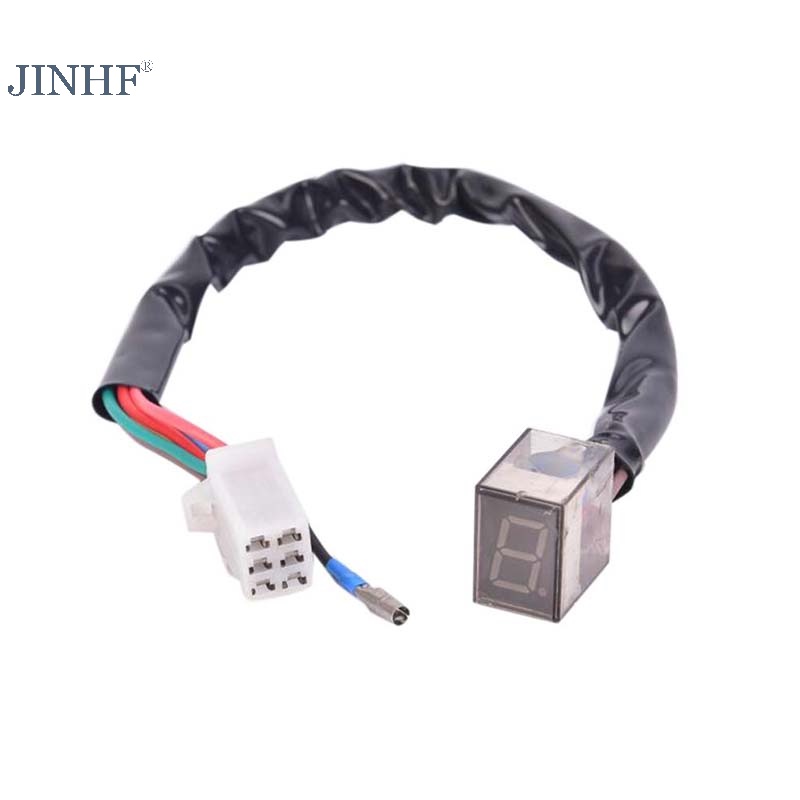 Jinhf led chỉ báo bánh răng kỹ thuật số đa năng màn hình xe máy cảm biến cần gạt sang số nóng