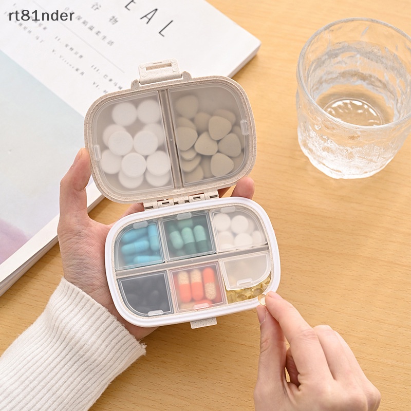 Rt portable 8-cell sealed color medicine box moisture-proof one week pill box chất lượng cao ngăn chứa thuốc hộp bảo quản n