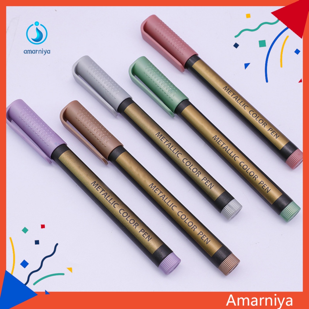 Amar metal markers for black paper paintbrush markers for dark surface