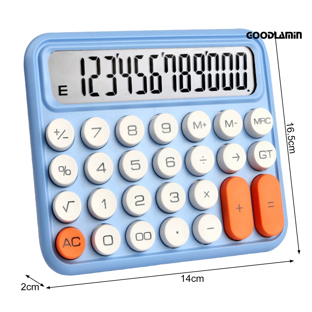 Máy tính cơ goodlawjcj 12-chữ số với màn hình lcd lớn tiện lợi chìa khóa nút tròn lớn chính xác