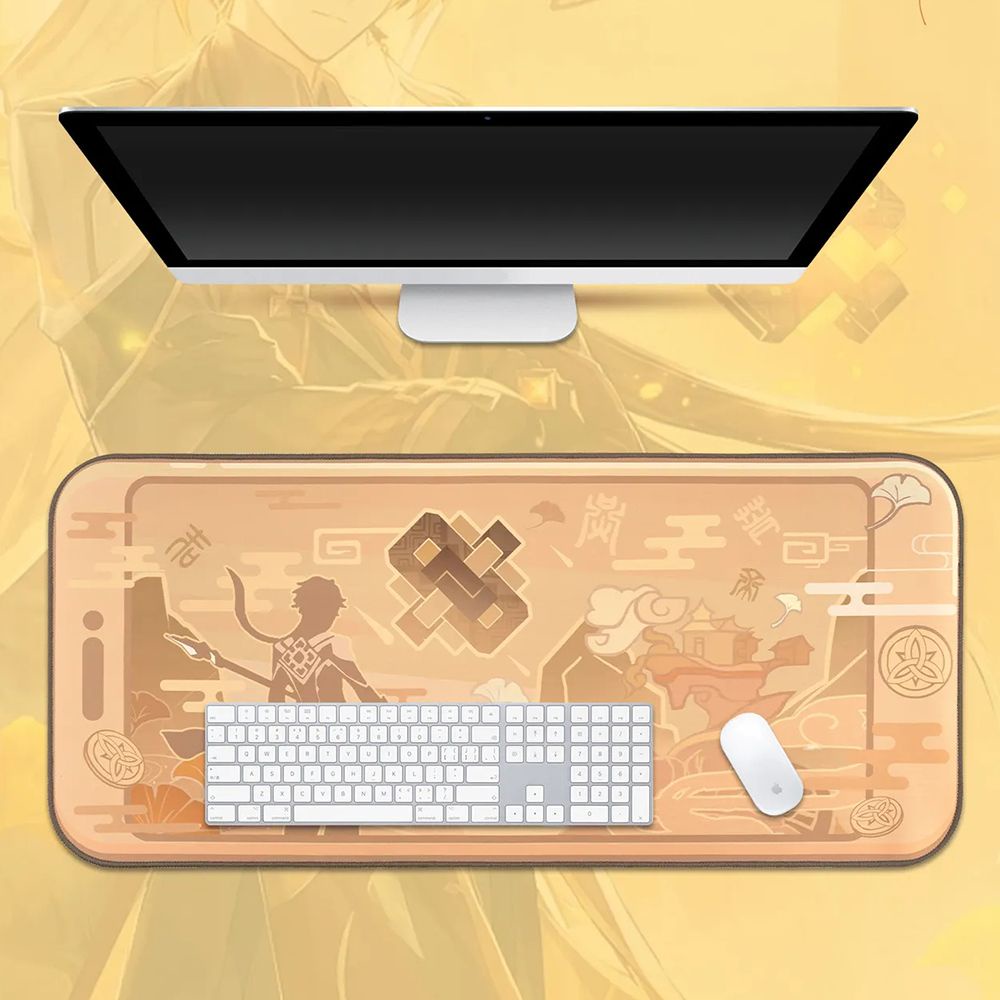 Genshin impact mouse pad siêu lớn nhân vật yêu thích kết cấu bàn phím máy tính bàn phím chơi game bàn di chuột bàn học sinh