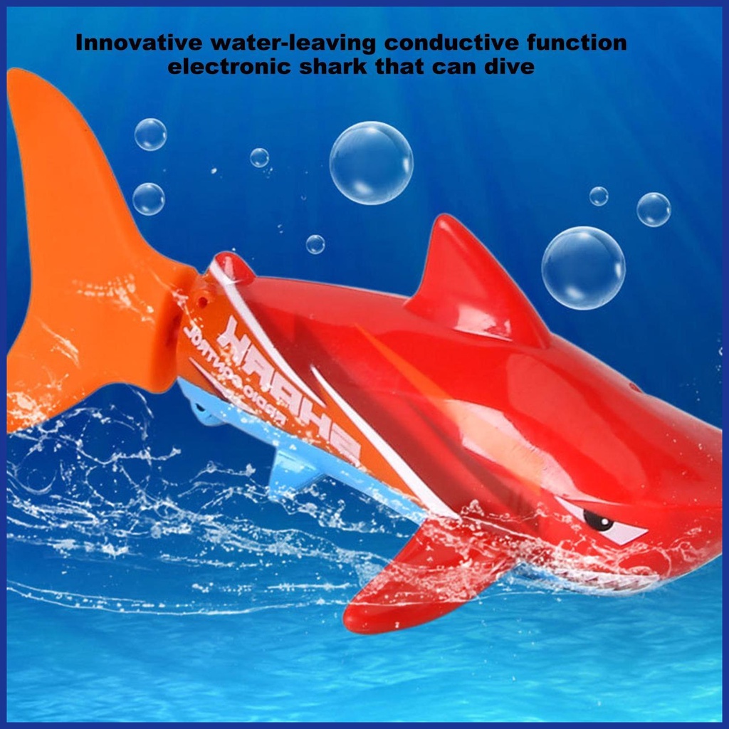 Đồ chơi cá mập mini rc thuyền cá mập đồ chơi điện không thấm nước và di động rc bơi cá mập đồ chơi trò chơi dưới nước cho trẻ em aiavn