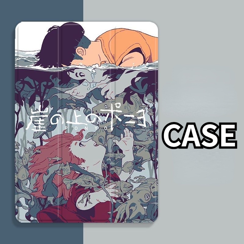 Đối với ipad air 4 10.9 / 2021 pro11 aqua nhân vật anime ipad gen 5/6 / air1 / 2 9.7 vỏ bảo vệ air4 / 5 10.9 có khe cắm bút gen9 / 8/7 10.2in tpugen 10 2022 10.9 vỏ ipad