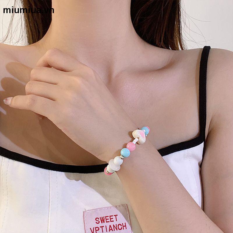 Miumiua🔮Ins style beads bracelet star-shaped beads bangles girls bracelet quà tặng sinh nhật phụ kiện thời trang