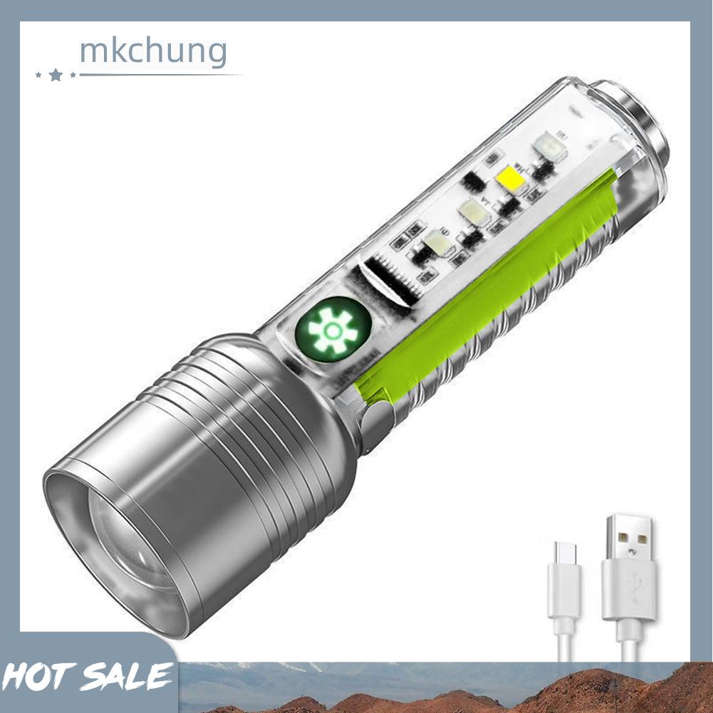 Đèn pin led xhp50 500mah 800lm đèn pin type-c usb có thể sạc lại chống thấm nước