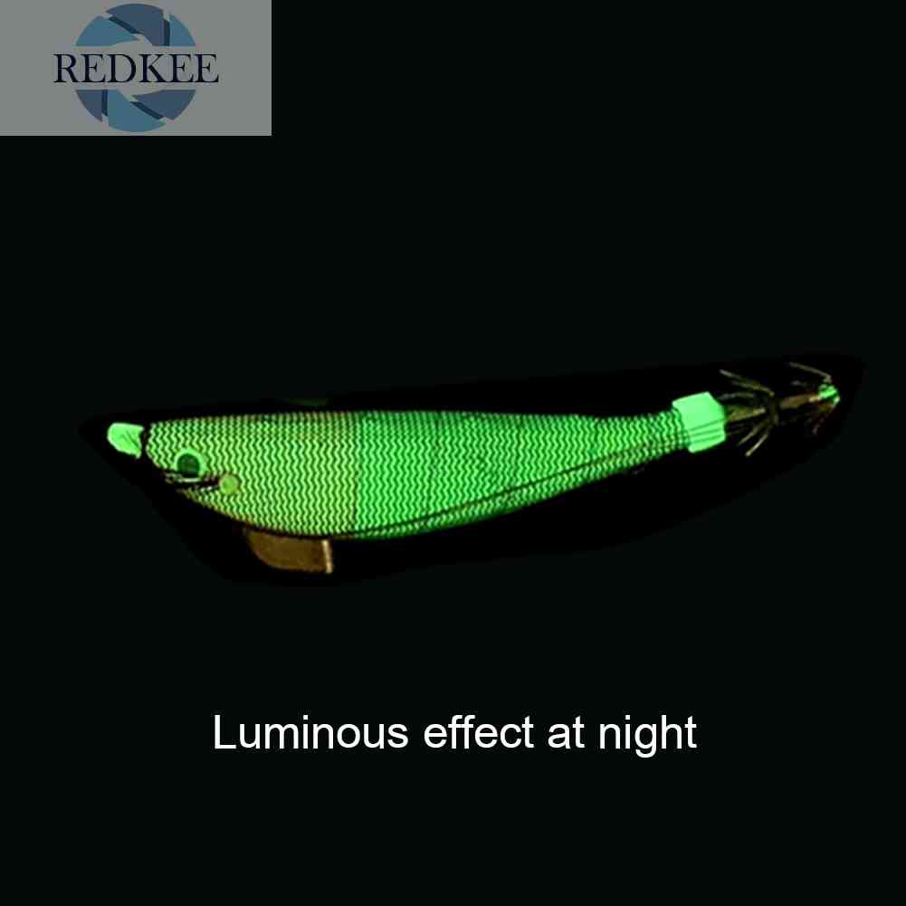 Mồi Câu Cá Giả Hình Tôm Bằng Gỗ Phát Quang Kích Thước 100mm 12g