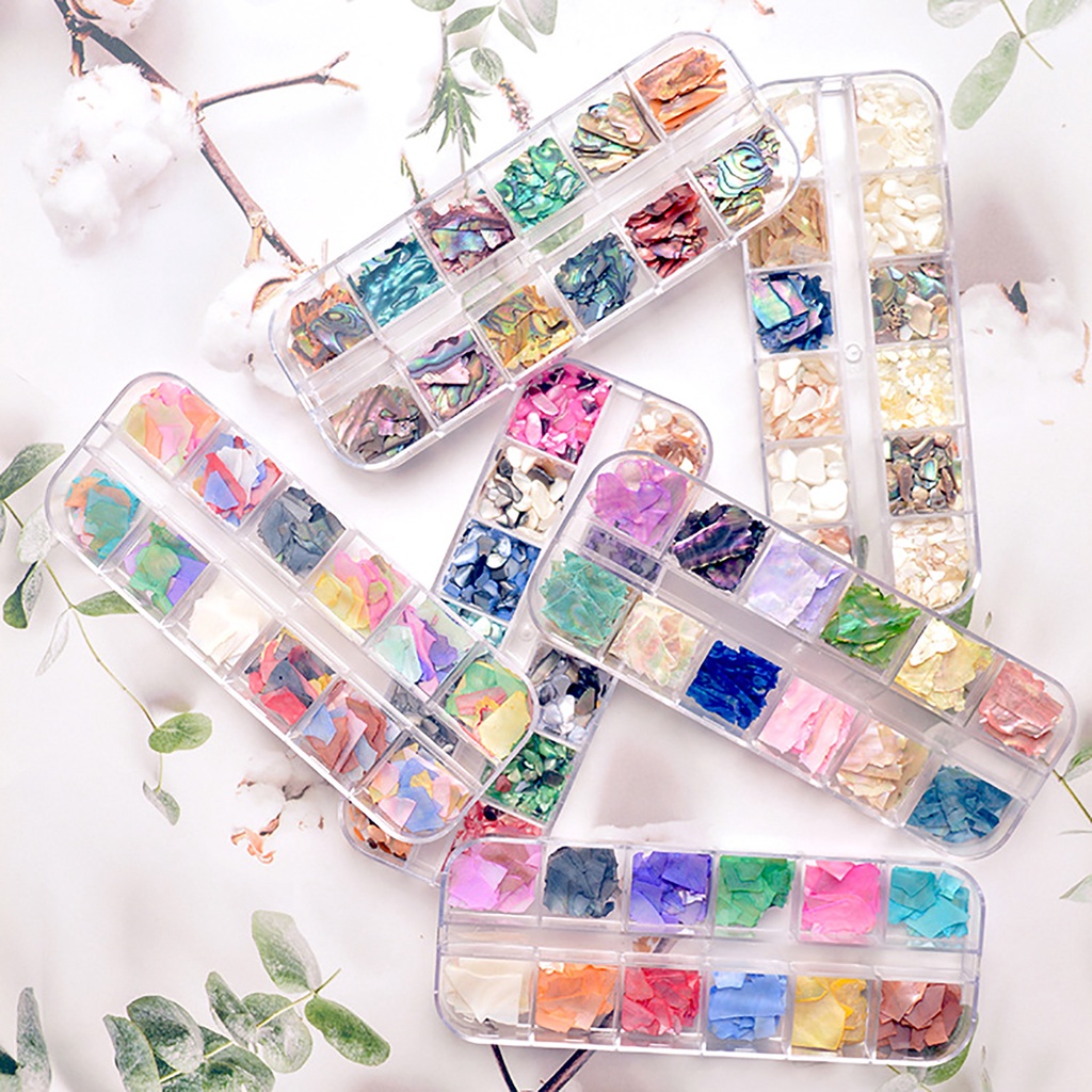 1 Hộp Vỏ Sò Giả Trang Trí Móng Tay DIY