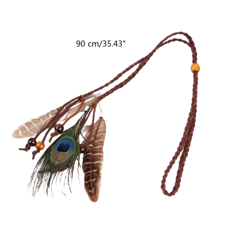 Băng Đô Cài Tóc Đính Lông Vũ Phong Cách Boho