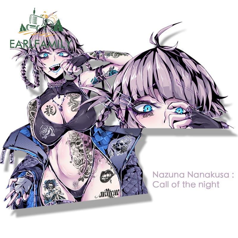 Miếng Dán Trang Trí Xe Hơi Họa Tiết Hoạt Hình Call of The Night Waifu JDM