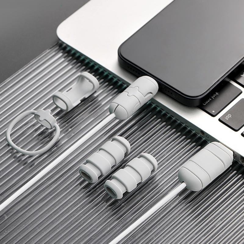 [Đặc trưng] Vỏ Bảo Vệ Dây Cáp Sạc Truyền Dữ Liệu Type-C Bằng Silicon Chống Đứt Tiện Dụng