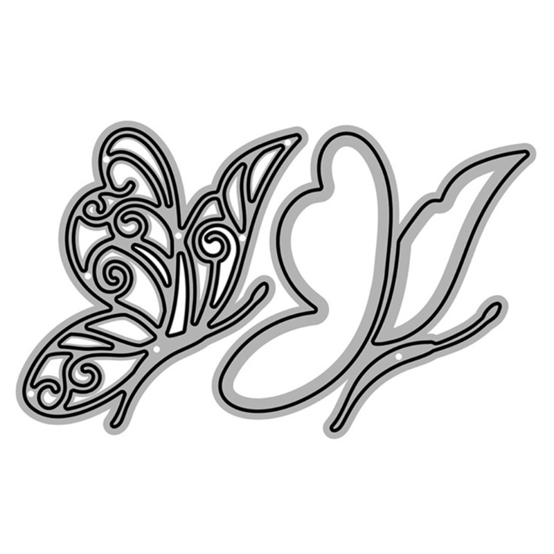 Khuôn Cắt Giấy Kim Loại Trang Trí Hình Bươm Bướm Xinh Xắn