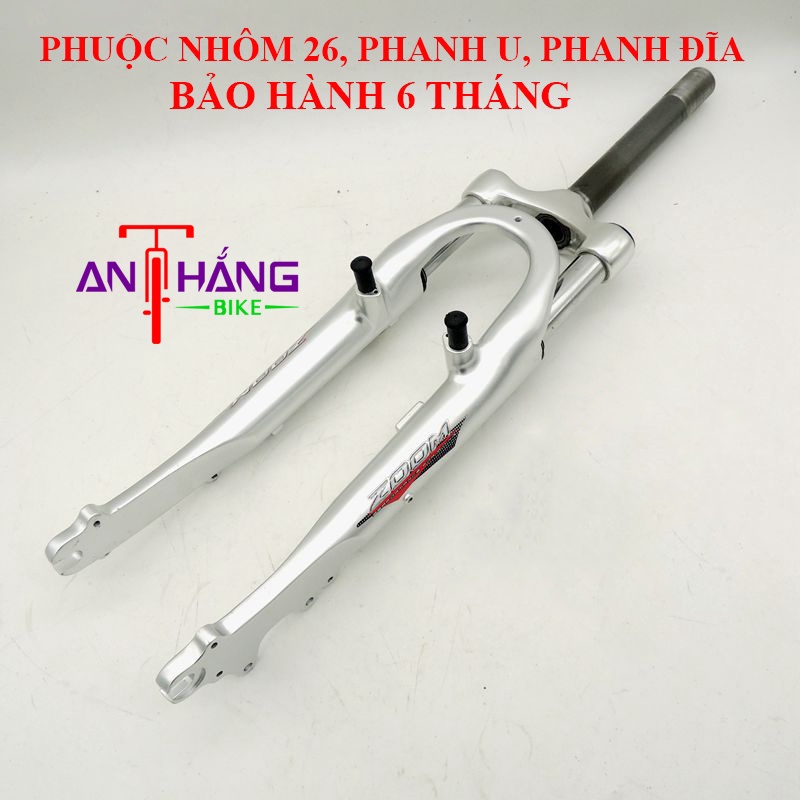 Phuộc nhún xe đạp bánh 26 phanh U, phanh đĩa hãng Zoom chất nhôm cao cấp