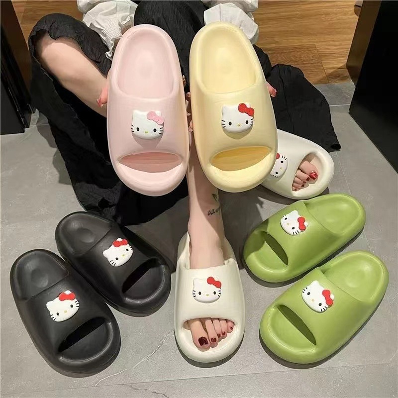 Dép Đi Trong Nhà Đế Dày Chống Trượt Họa Tiết Hoạt Hình Hello Kitty Dễ Thương Thời Trang Mùa Hè 2023 HZFWS0574