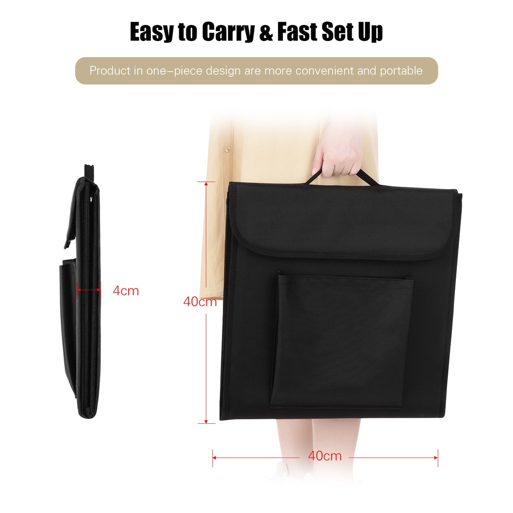 Hộp Đèn LED Chụp Ảnh Di Động Andoer 16inch / 40cm Có 4 Màu Kèm Phông Nền Chụp Ảnh