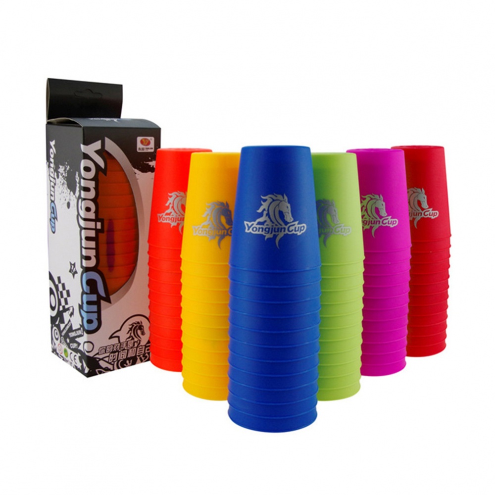 【FOR SALE】12PCS Quick Stacking Cup Flying Stacking Cup Horse Head Cup Rubiks Cube Educational Toy